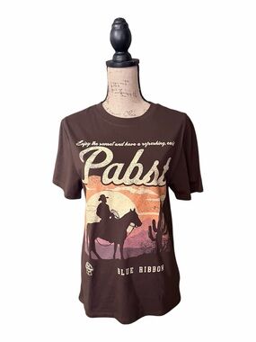 Pabst Brown Graphic Short Sleeve Tee - Men's Casual Shirt